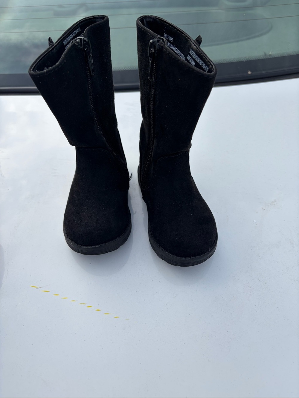Cat & Jack Kids Black Mid-Calf Zip Boots